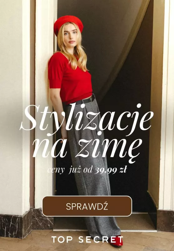 Top Secret - gazetka promocyjna Stylizacje na zimę - przegląd ubrań i dodatków od środy 06.11 do piątku 15.11