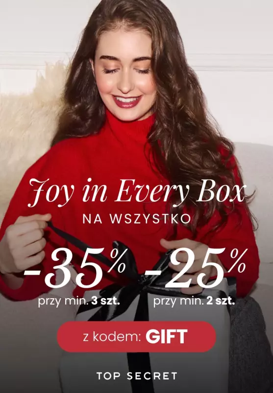 Top Secret - gazetka promocyjna EXTRA -35% na WSZYSTKO przy min. 3 szt. od wtorku 03.12 