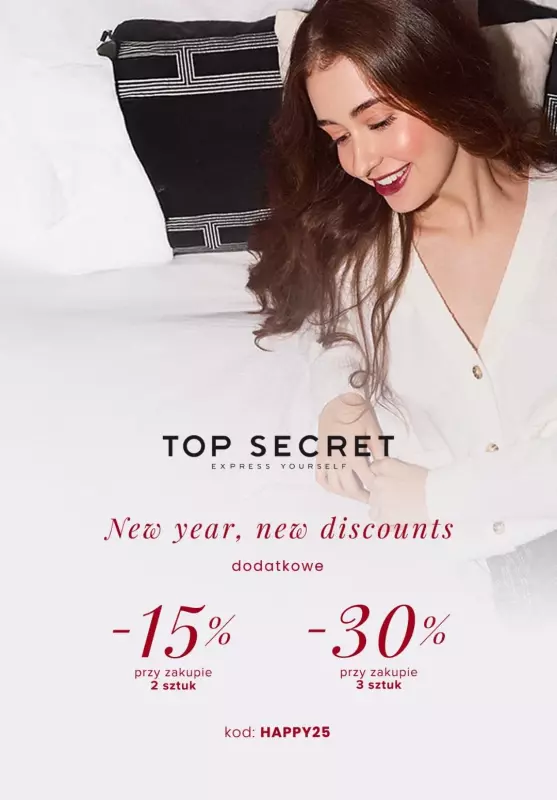 Top Secret - gazetka promocyjna Do 30% dodatkowego rabatu na zakupy  