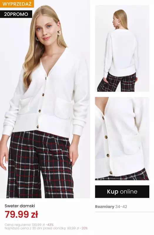 Top Secret - gazetka promocyjna Extra -20% na KURTKI, PŁASZCZE, SWETRY, BLUZY i JEANSY   - strona 3