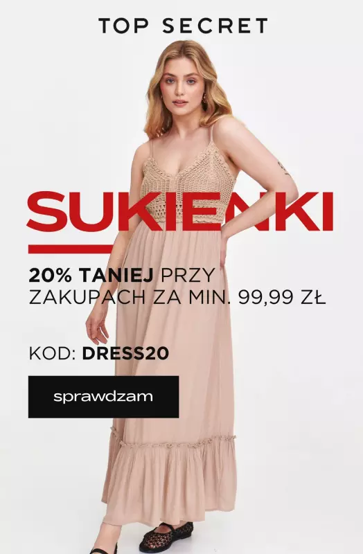 Top Secret - gazetka promocyjna Sukienki -20% od poniedziałku 16.06 