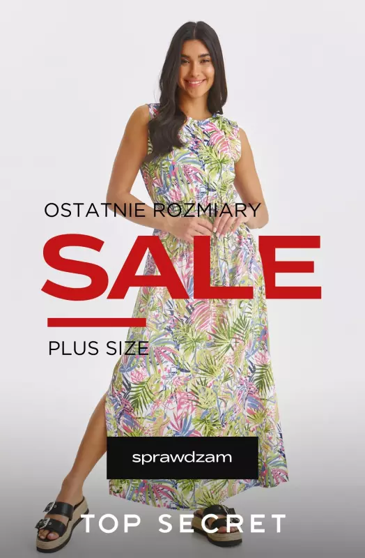 Top Secret - gazetka promocyjna SALE - Ostatnie rozmiary (plus size) od środy 25.06 