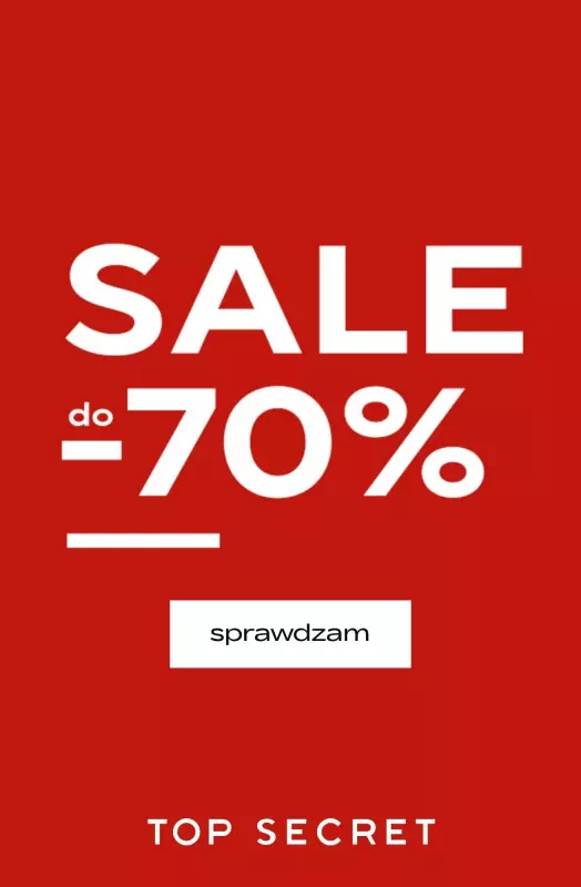 Top Secret - gazetka promocyjna SALE do -70% od środy 15.10 do czwartku 23.10