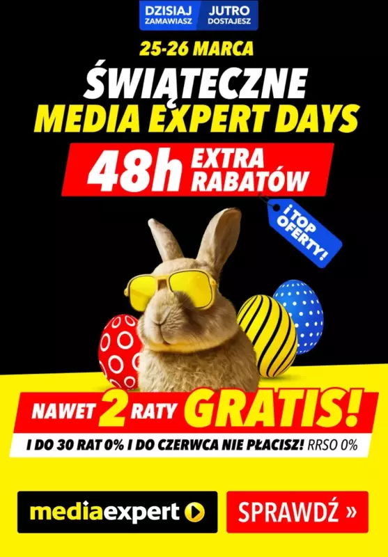 Media Expert - gazetka promocyjna 48h extra rabatów! od poniedziałku 25.03 do wtorku 26.03