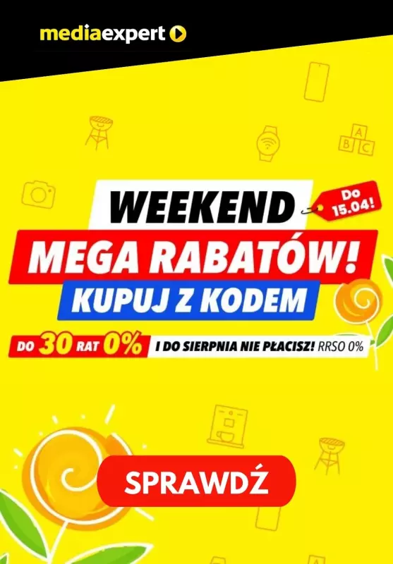 Media Expert - gazetka promocyjna Weekend MEGA rabatów! od piątku 12.04 do poniedziałku 15.04