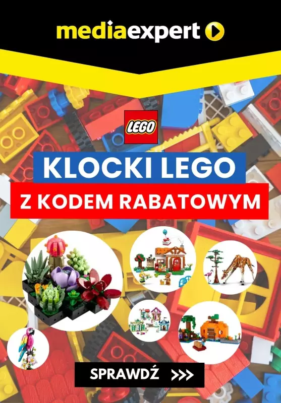 Media Expert - gazetka promocyjna Klocki LEGO taniej z kodem rabatowym od środy 17.07 