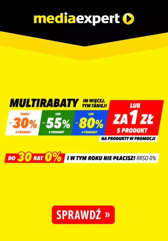 Media Expert - gazetka promocyjna MULTIRABATY - im więcej, tym taniej! od wtorku 23.07 do środy 14.08