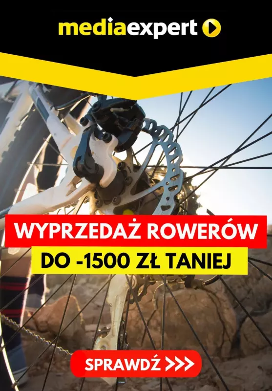 Media Expert - gazetka promocyjna Wyprzedaż rowerów do 1500 zł taniej! od środy 24.07 do soboty 31.08