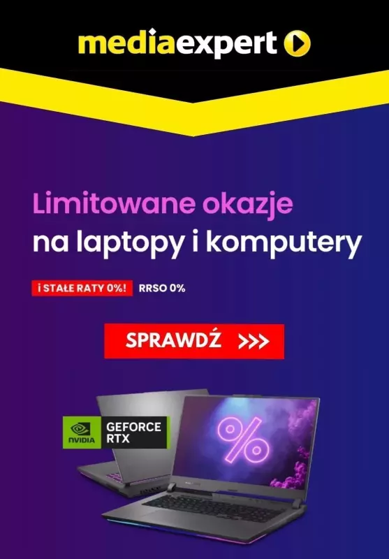 Media Expert - gazetka promocyjna Limitowane okazje na laptopy i komputery od środy 16.10 