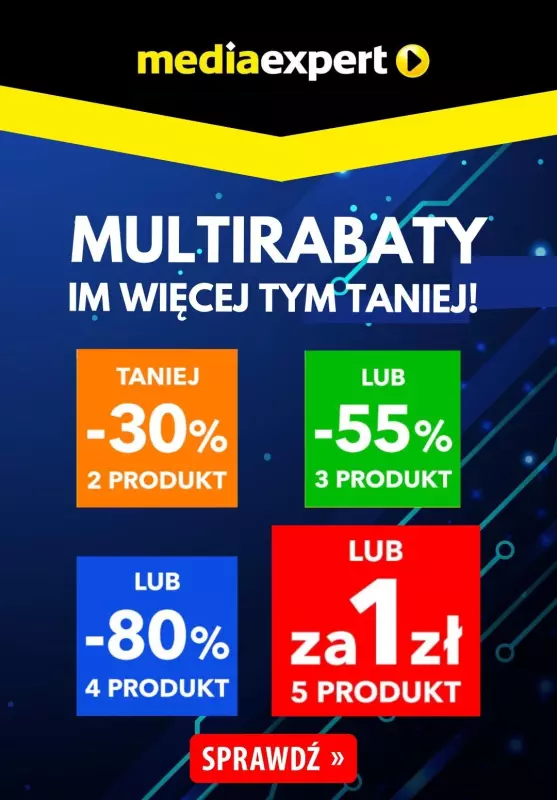 Media Expert - gazetka promocyjna Multirabaty! 1 zł za piąty produkt z kodem! od czwartku 14.11 do czwartku 05.12