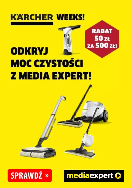 Media Expert - gazetka promocyjna Rabat 50 zł za 500 zł na produkty Karcher od czwartku 05.12 do soboty 14.12