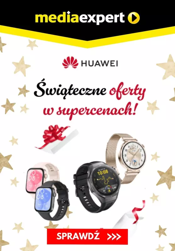 Media Expert - gazetka promocyjna Smartwatche HUAWEI w supercenach! od środy 11.12 do niedzieli 29.12