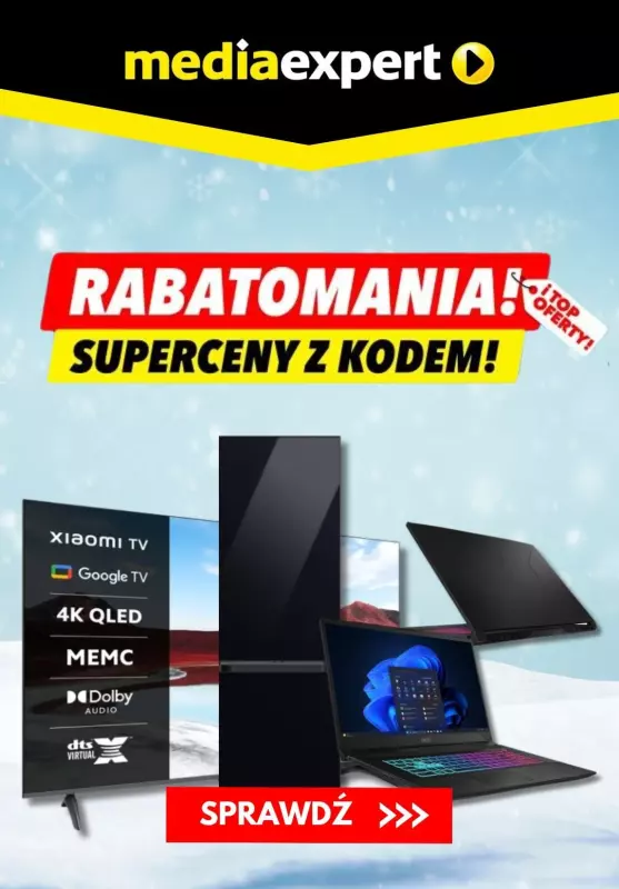 Media Expert - gazetka promocyjna Rabatomania - superceny z kodem! od czwartku 19.12 do wtorku 24.12