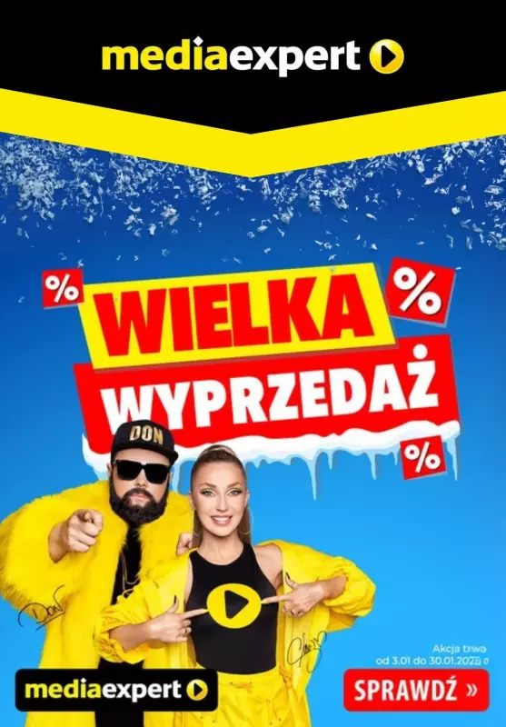 Media Expert - gazetka promocyjna Wielka wyprzedaż! od piątku 03.01 do czwartku 30.01