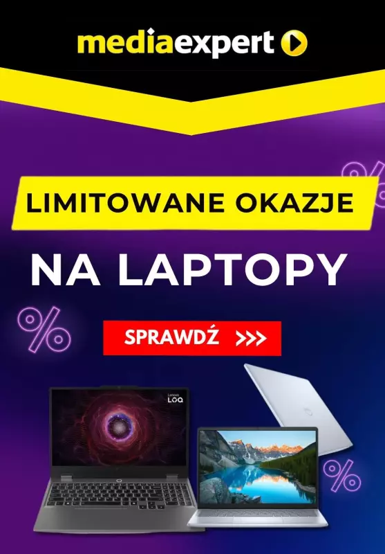 Media Expert - gazetka promocyjna Limitowane okazje na laptopy od środy 22.01 do poniedziałku 27.01