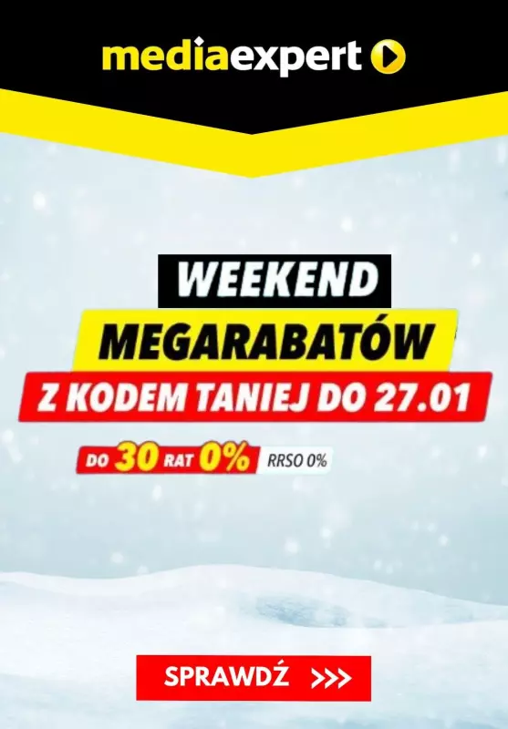 Media Expert - gazetka promocyjna Weekend kodów rabatowych! od piątku 24.01 do poniedziałku 27.01