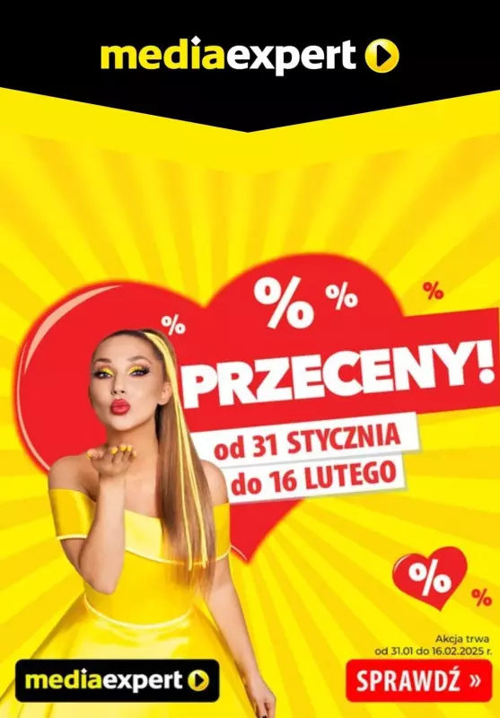 Media Expert - gazetka promocyjna Przeceny na walentynki! od piątku 31.01 do niedzieli 16.02