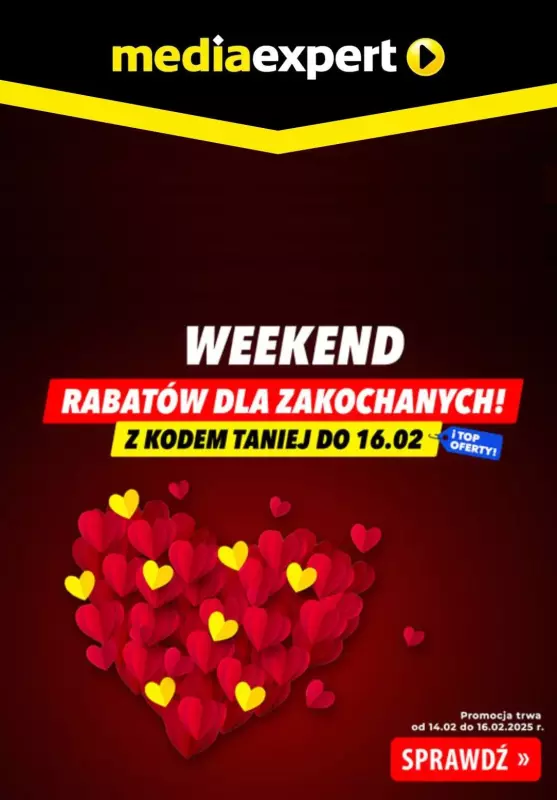 Media Expert - gazetka promocyjna Weekend rabatów dla zakochanych od piątku 14.02 do niedzieli 16.02