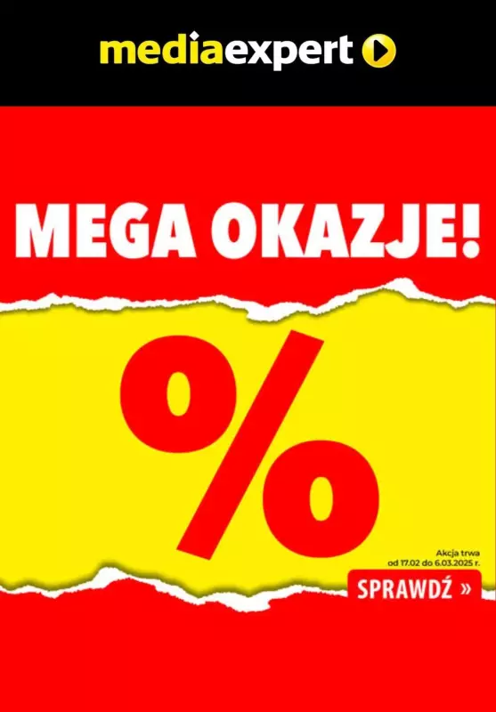 Media Expert - gazetka promocyjna MEGA OKAZJE! od poniedziałku 17.02 do czwartku 06.03