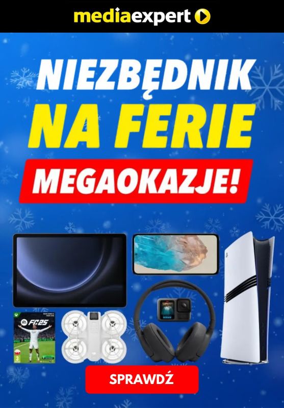 Media Expert - gazetka promocyjna Niezbędnik na ferie - MEGAOKAZJE! od czwartku 20.02 