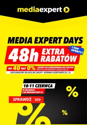 Media Expert - gazetka promocyjna 48h extra rabatów! od wtorku 10.06 do środy 11.06