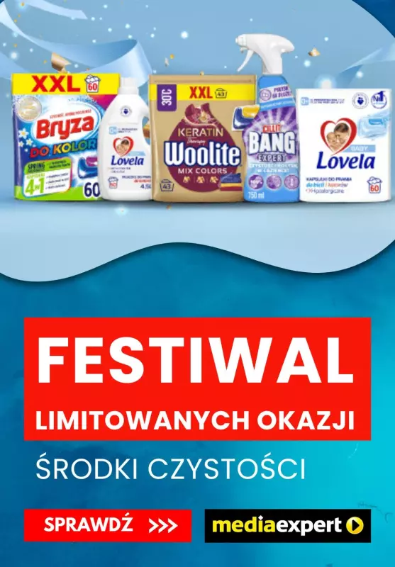 Media Expert - gazetka promocyjna Środki czystości taniej z kodem od poniedziałku 23.06 do poniedziałku 30.06