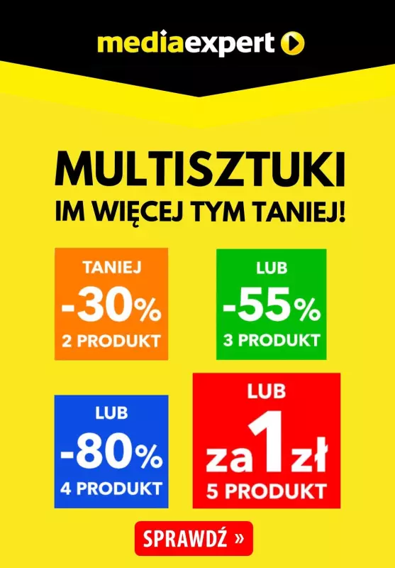 Media Expert - gazetka promocyjna Multisztuki! -30% na drugi produkt! od czwartku 26.06 do czwartku 10.07