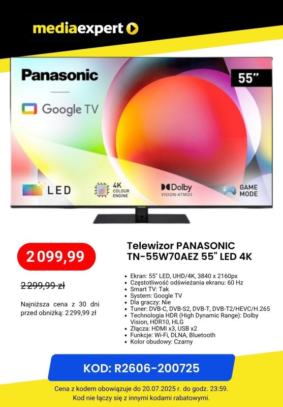 Media Expert - gazetka promocyjna Telewizory taniej z kodem rabatowym od środy 02.07 do czwartku 10.07 - strona 6