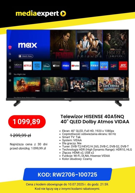 Media Expert - gazetka promocyjna Telewizory taniej z kodem rabatowym od środy 02.07 do czwartku 10.07 - strona 4
