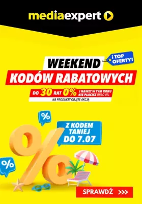 Media Expert - gazetka promocyjna Weekend kodów rabatowych! od piątku 04.07 do poniedziałku 07.07