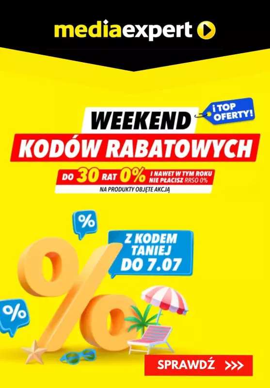 Media Expert - gazetka promocyjna Weekend kodów rabatowych!  