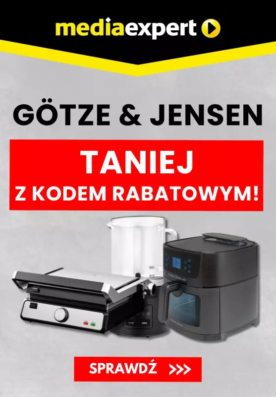 Media Expert - gazetka promocyjna Małe AGD marki GÖTZE&JENSEN taniej z kodem od poniedziałku 07.07 
