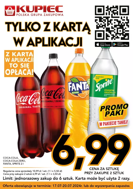 Kupiec - gazetka promocyjna Promopaki od środy 17.07 do wtorku 23.07