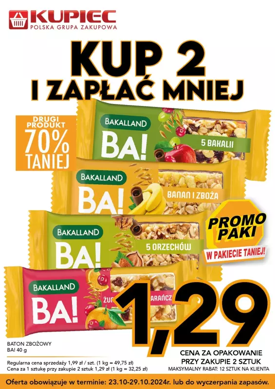 Kupiec - gazetka promocyjna Promopaki od środy 23.10 do wtorku 29.10 - strona 5