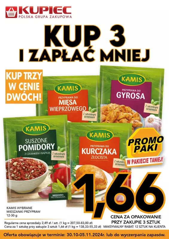 Kupiec - gazetka promocyjna Promopaki od środy 30.10 do wtorku 05.11 - strona 5