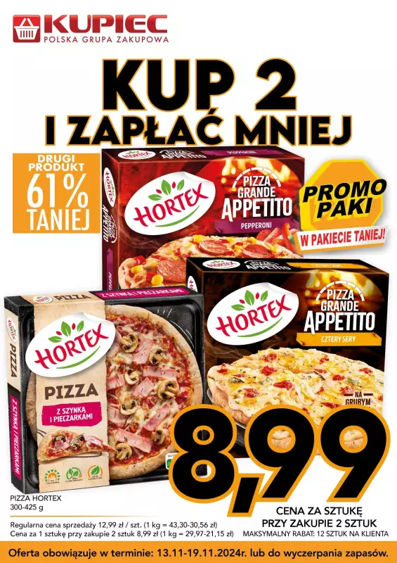 Kupiec - gazetka promocyjna Promopaki od środy 13.11 do wtorku 19.11