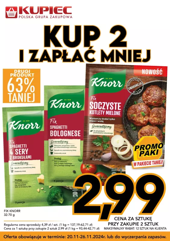 Kupiec - gazetka promocyjna Promopaki od środy 20.11 do wtorku 26.11 - strona 6