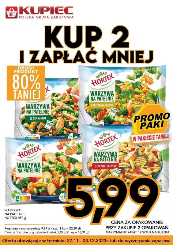 Kupiec - gazetka promocyjna Promopaki od środy 27.11 do wtorku 03.12 - strona 4