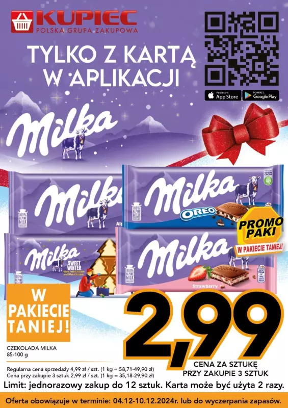 Kupiec - gazetka promocyjna Promopaki od środy 04.12 do wtorku 10.12