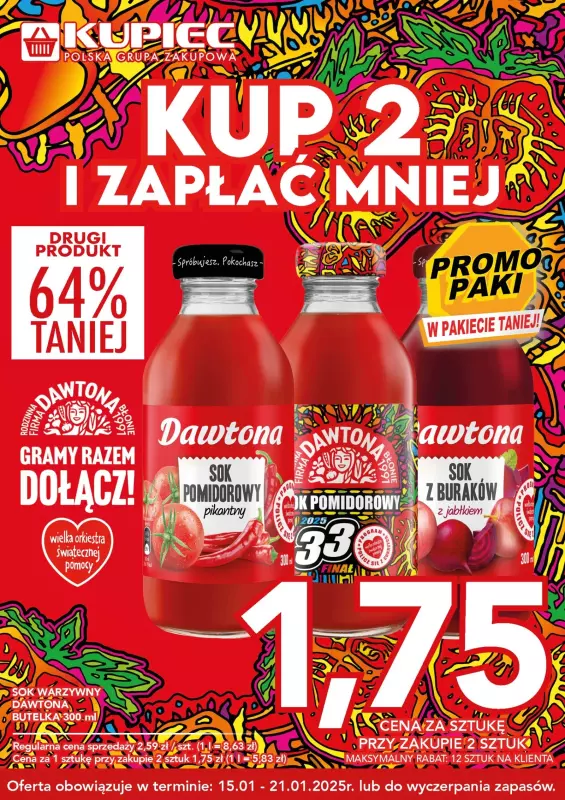 Kupiec - gazetka promocyjna Promopaki od środy 15.01 do wtorku 21.01 - strona 2