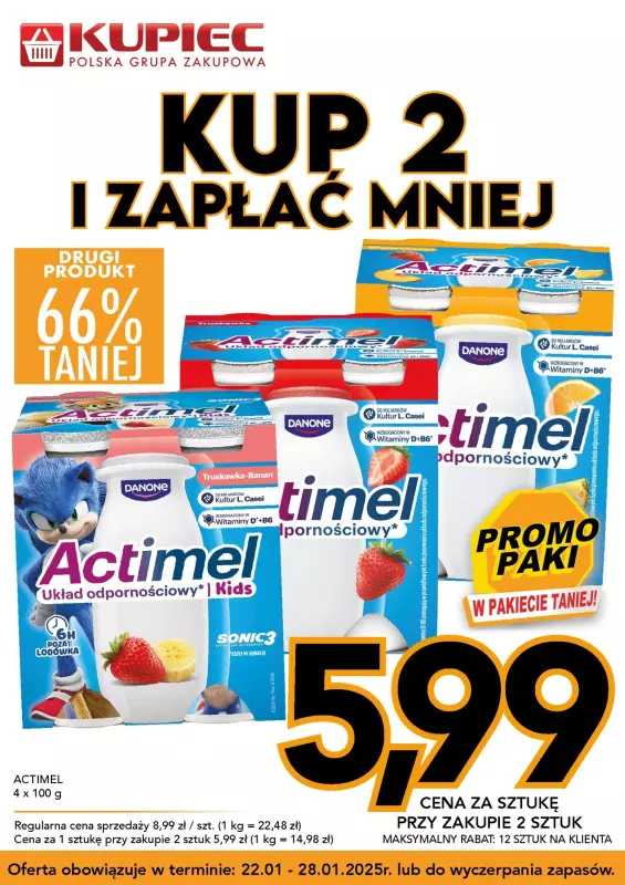 Kupiec - gazetka promocyjna Promopaki od środy 22.01 do wtorku 28.01