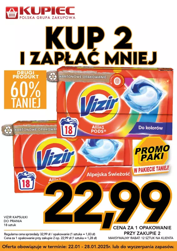 Kupiec - gazetka promocyjna Promopaki od środy 22.01 do wtorku 28.01 - strona 7