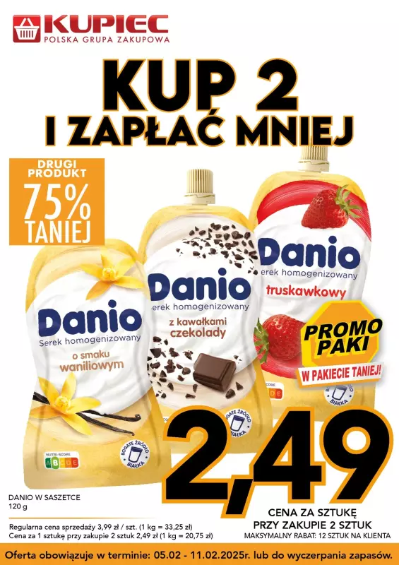 Kupiec - gazetka promocyjna Promopaki od środy 05.02 do wtorku 11.02