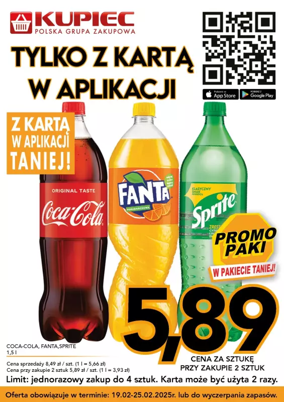 Kupiec - gazetka promocyjna Promopaki od środy 19.02 do wtorku 25.02