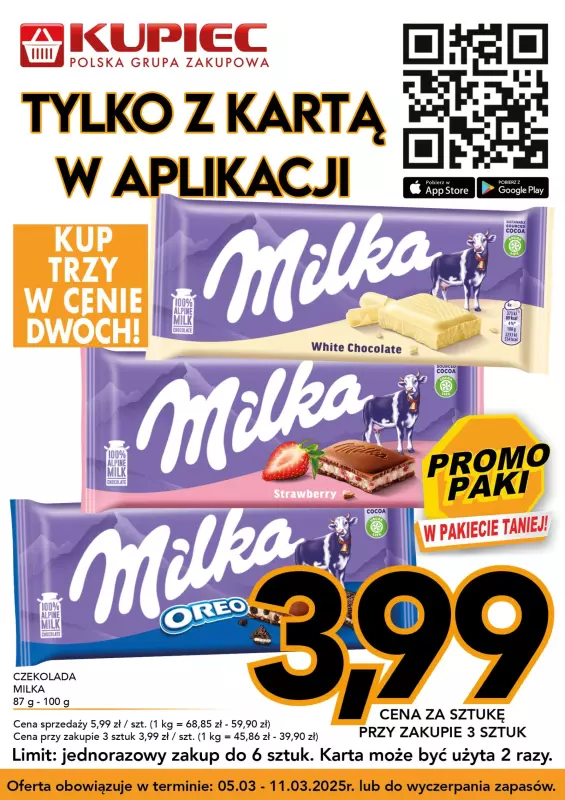 Kupiec - gazetka promocyjna Promopaki od środy 05.03 do wtorku 11.03