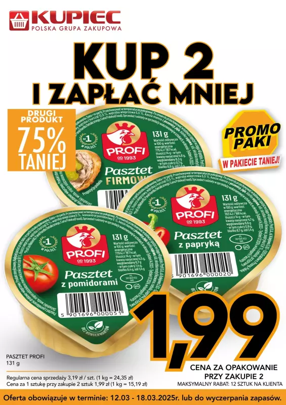 Kupiec - gazetka promocyjna Promopaki od środy 12.03 do wtorku 18.03 - strona 5