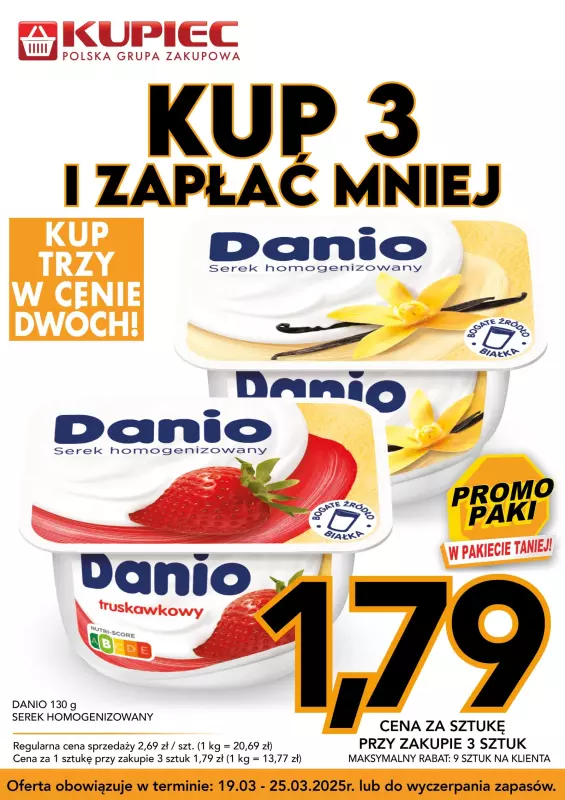 Kupiec - gazetka promocyjna Promopaki od środy 19.03 do wtorku 25.03