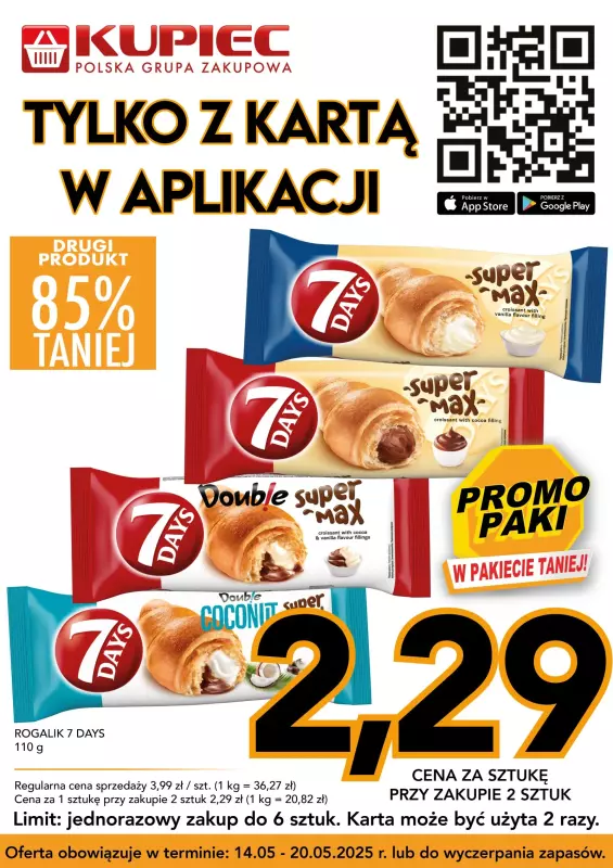 Kupiec - gazetka promocyjna Promopaki od środy 14.05 do wtorku 20.05