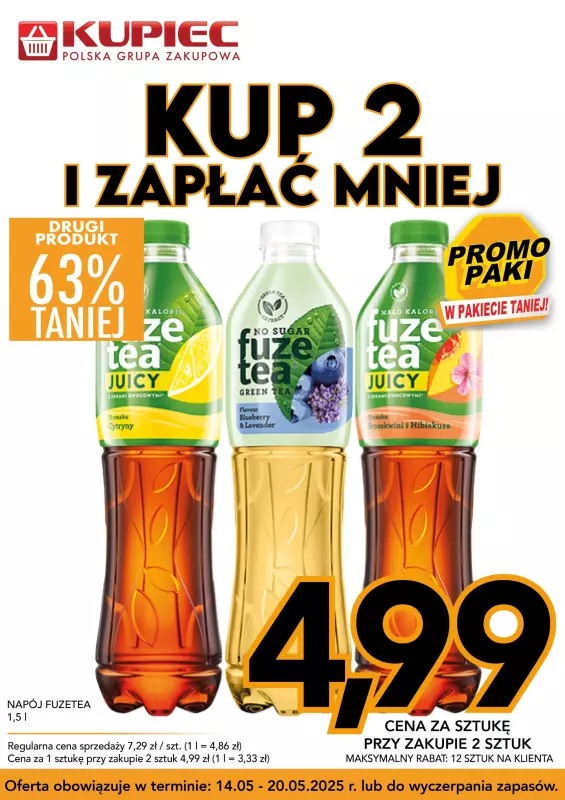 Kupiec - gazetka promocyjna Promopaki od środy 14.05 do wtorku 20.05 - strona 4