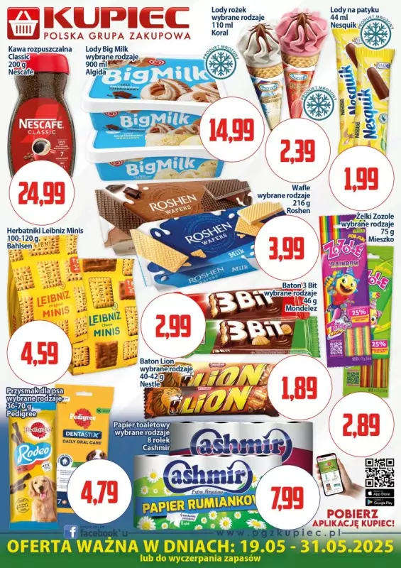 Kupiec - gazetka promocyjna Oferta plakatowa od poniedziałku 19.05 do soboty 31.05